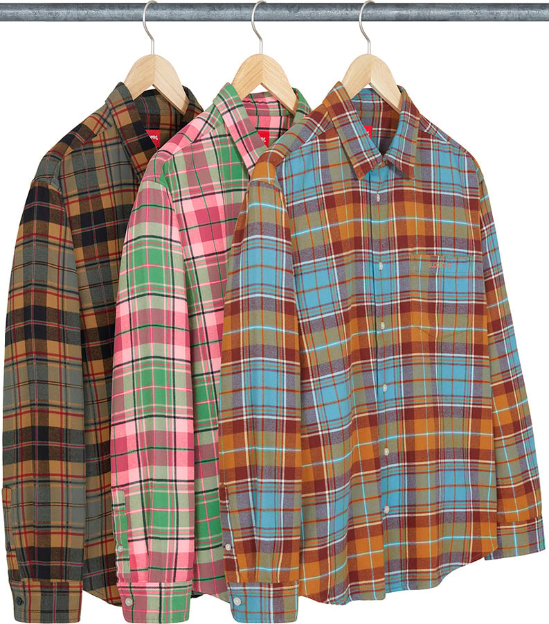 Supreme plaid flannel shirt マルチカラー サイズS | www