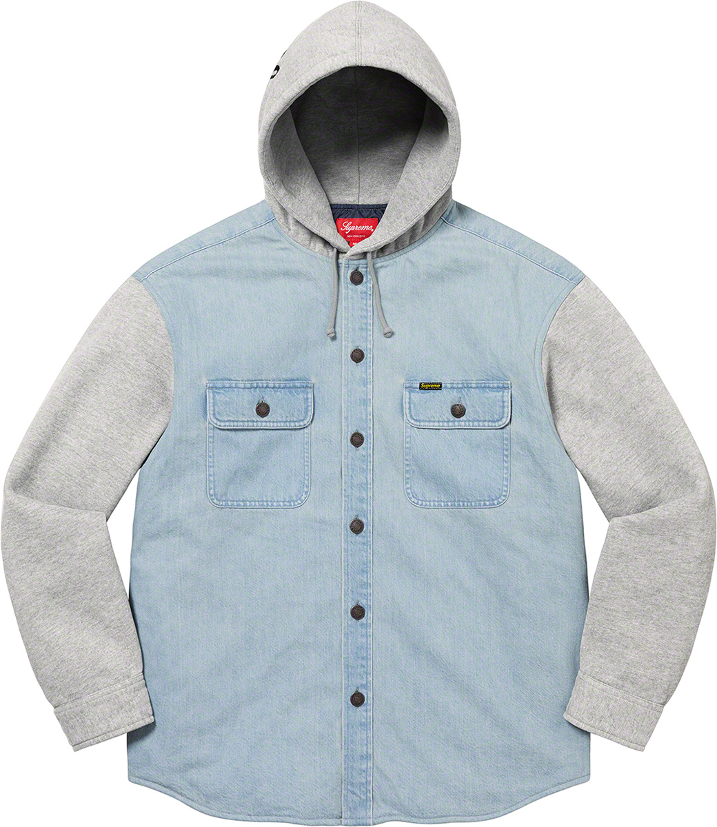Fleece Hooded Denim Shirt - fall winter 2022 - Supreme