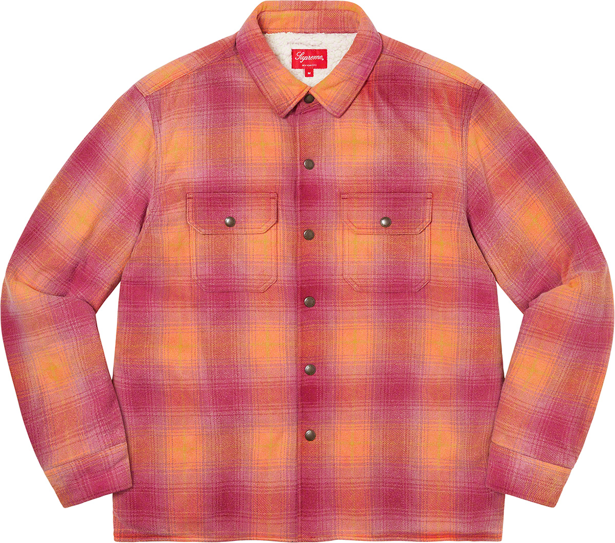 Faux Shearling Lined Flannel Shirt