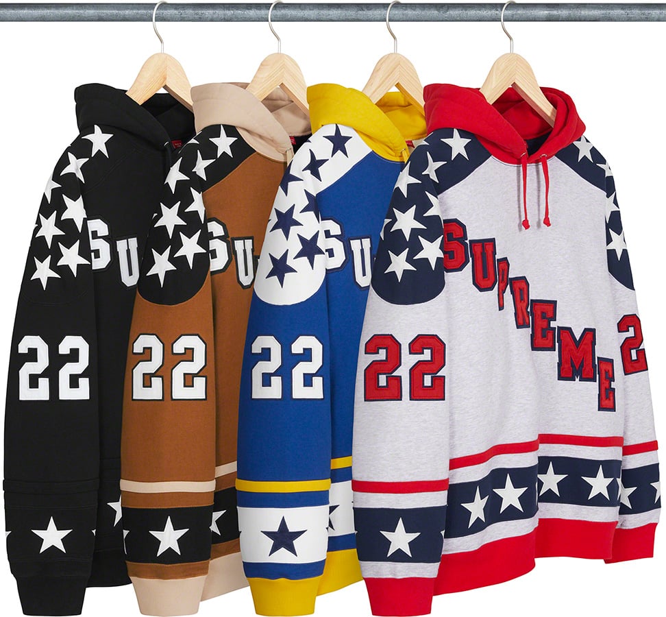 Supreme Hockey Hooded Sweatshirt L Royal