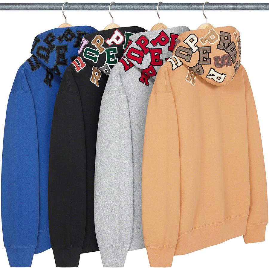 Details on Scattered Appliqué Hooded Sweatshirt from fall winter
                                            2022 (Price is $168)