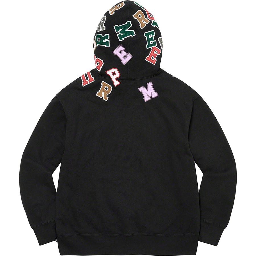 Details on Scattered Appliqué Hooded Sweatshirt  from fall winter
                                                    2022 (Price is $168)