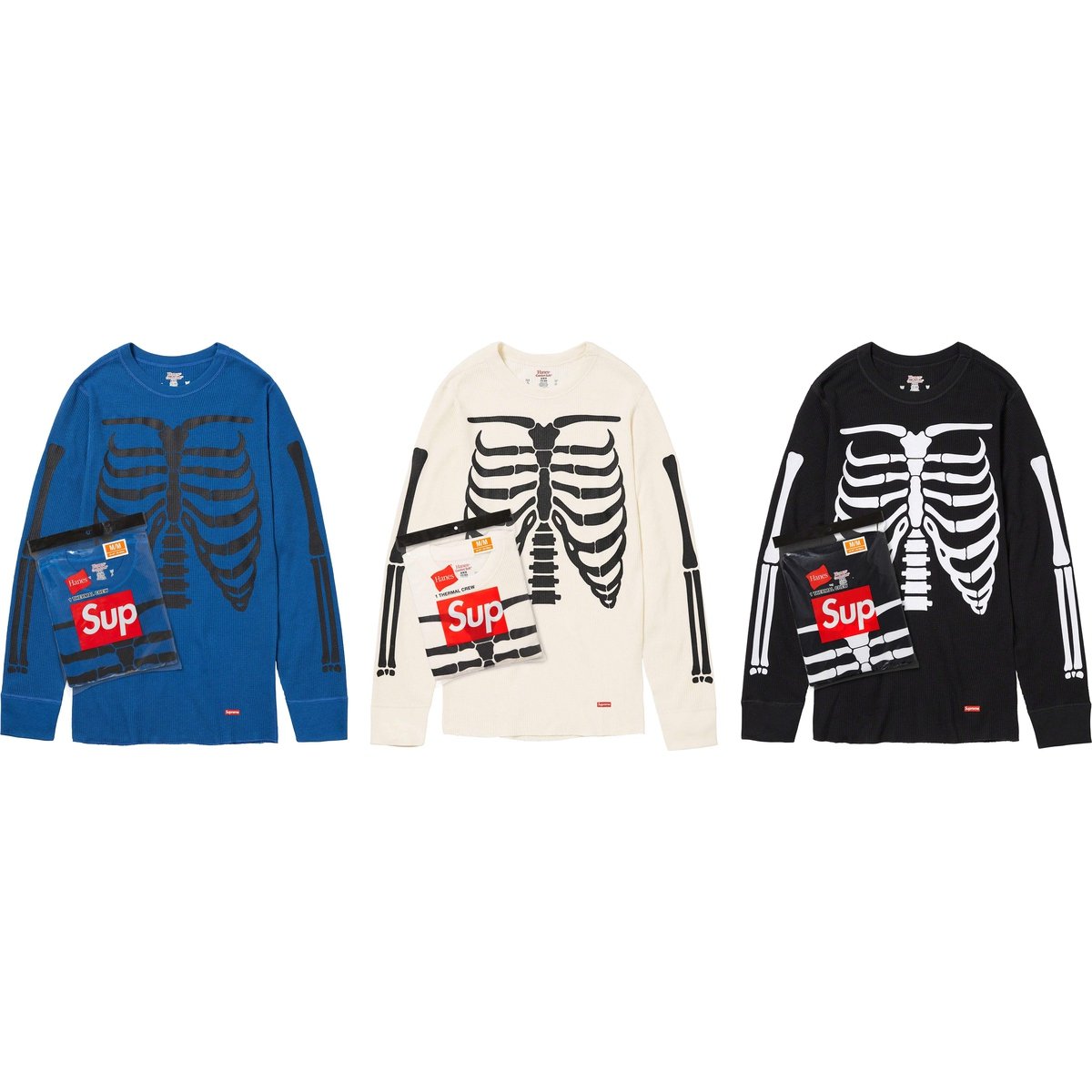 Details on Supreme Hanes Bones Thermal Crew (1 Pack) from fall winter
                                            2023 (Price is $30)