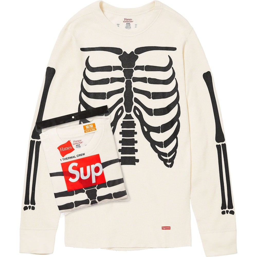 Details on Supreme Hanes Bones Thermal Crew (1 Pack)  from fall winter
                                                    2023 (Price is $30)