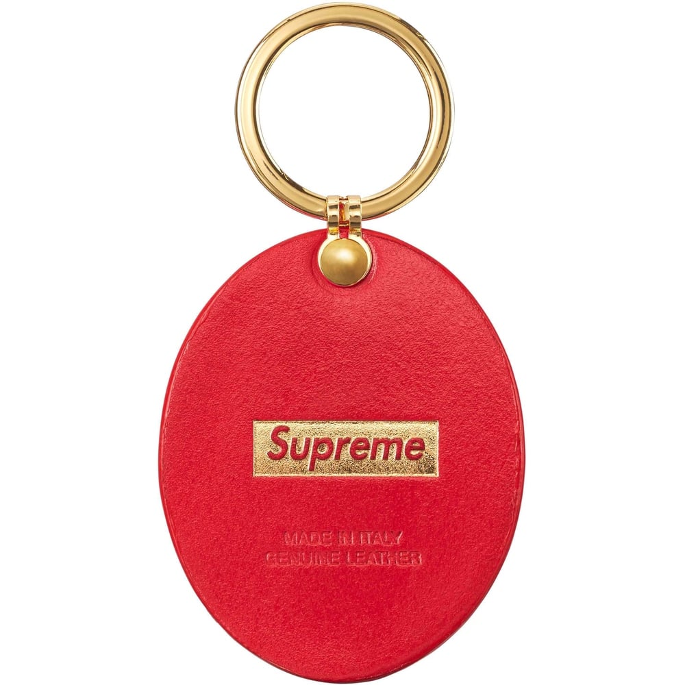 Details on Guadalupe Leather Keychain  from fall winter
                                                    2023 (Price is $38)