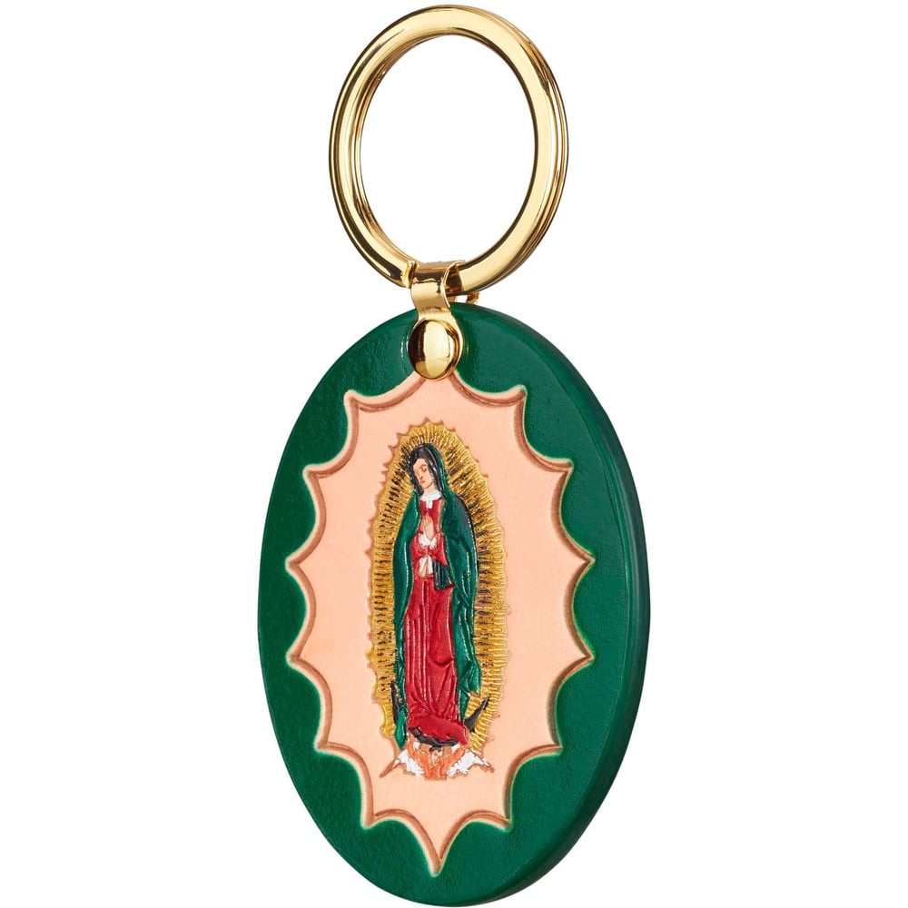 Details on Guadalupe Leather Keychain  from fall winter
                                                    2023 (Price is $38)