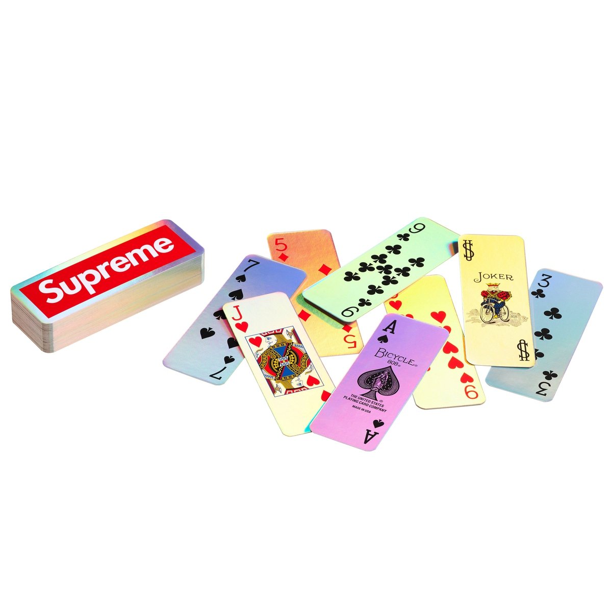 Details on Supreme Bicycle Holographic Slice Cards from fall winter
                                            2023 (Price is $18)