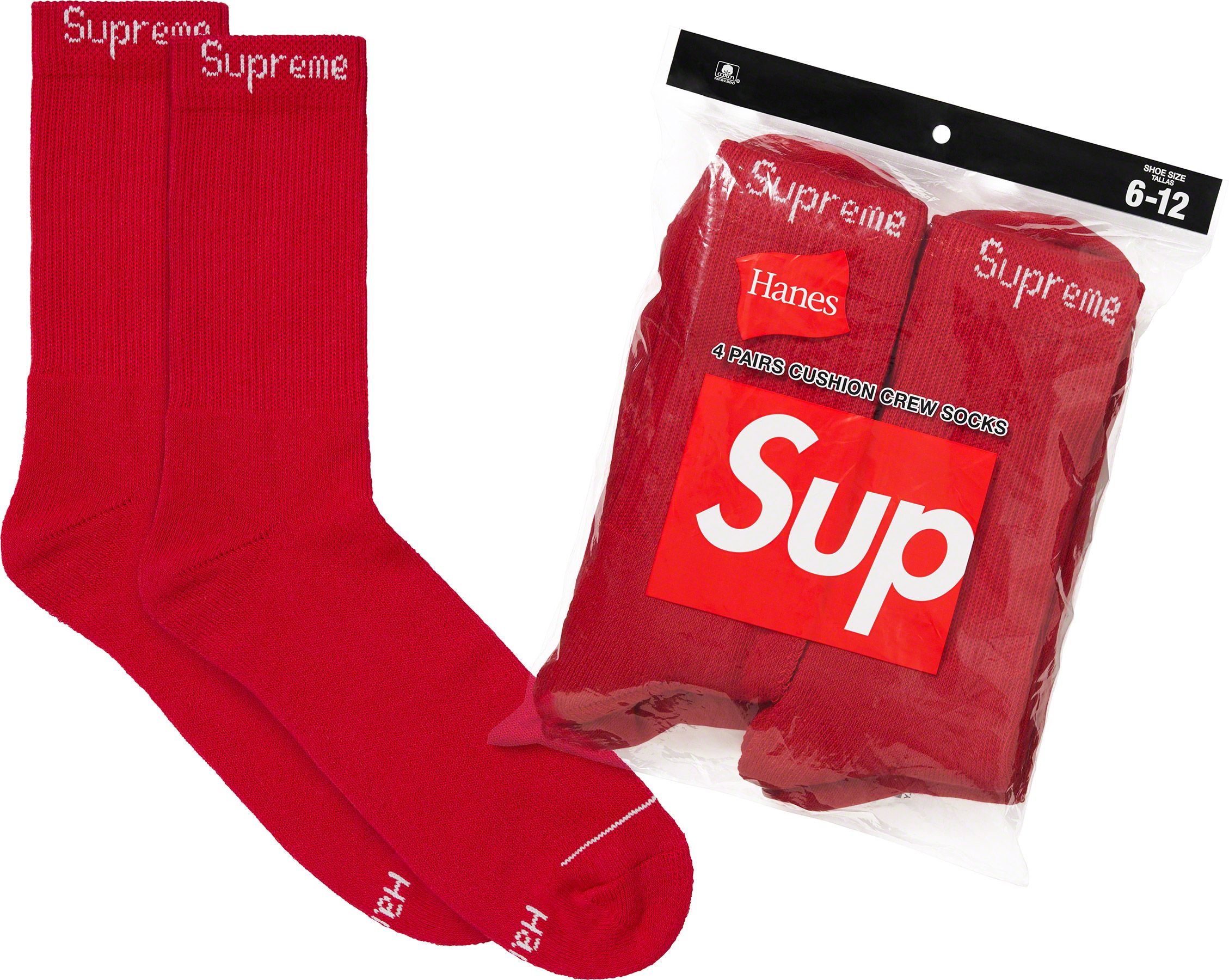Hanes Crew Socks (4 Pack) - fall winter 2023 - Supreme