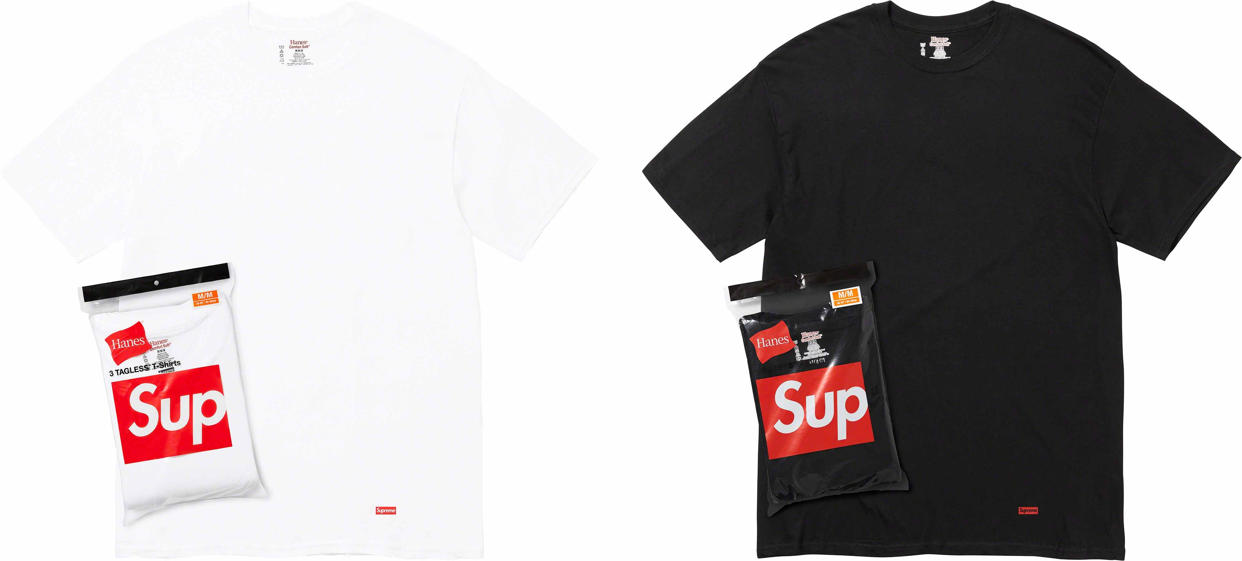 SUPREME X HANES Tagless Tee White (Pack of 3)