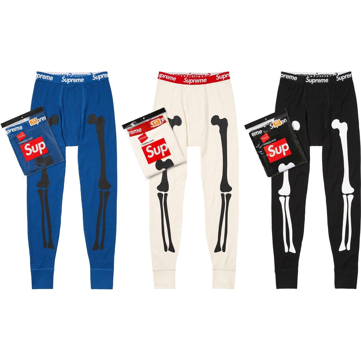 Details on Supreme Hanes Bones Thermal Pant (1 Pack) from fall winter
                                            2023 (Price is $30)
