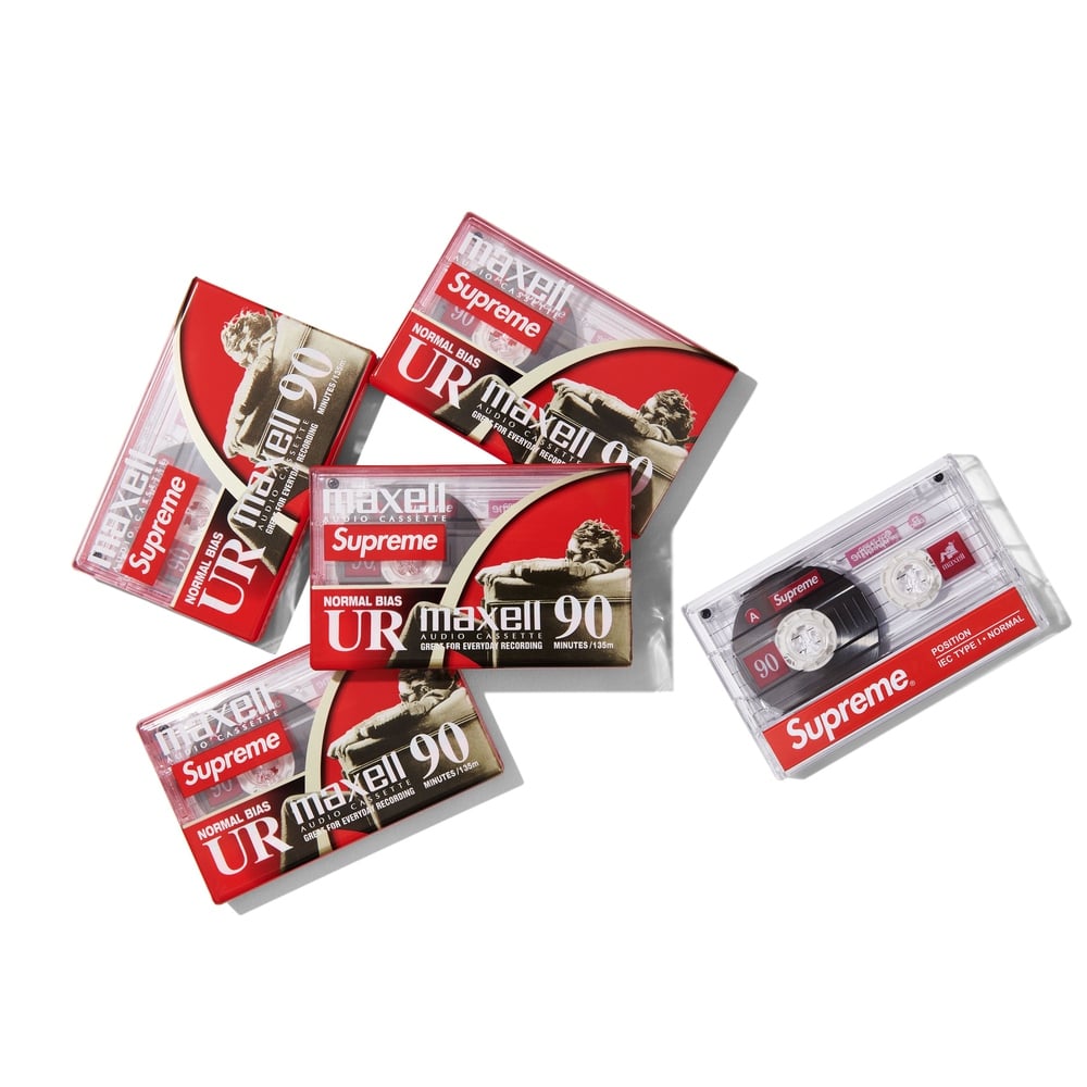 Details on Supreme Maxell Cassette Tapes (5 Pack)  from fall winter
                                                    2023 (Price is $36)