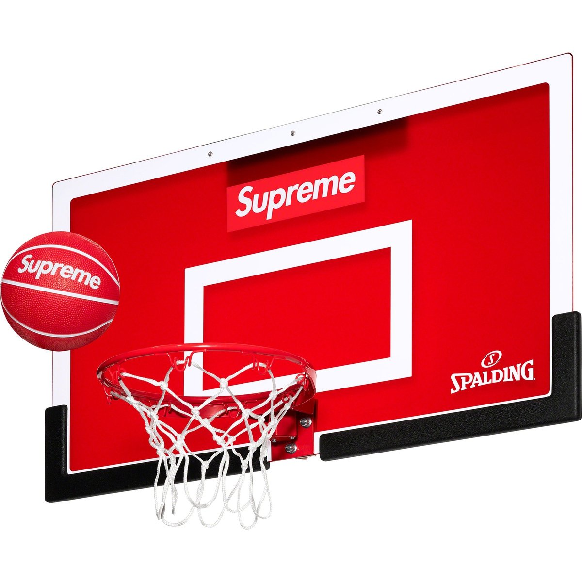 Details on Supreme Spalding Mini Basketball Hoop from fall winter
                                            2023 (Price is $88)