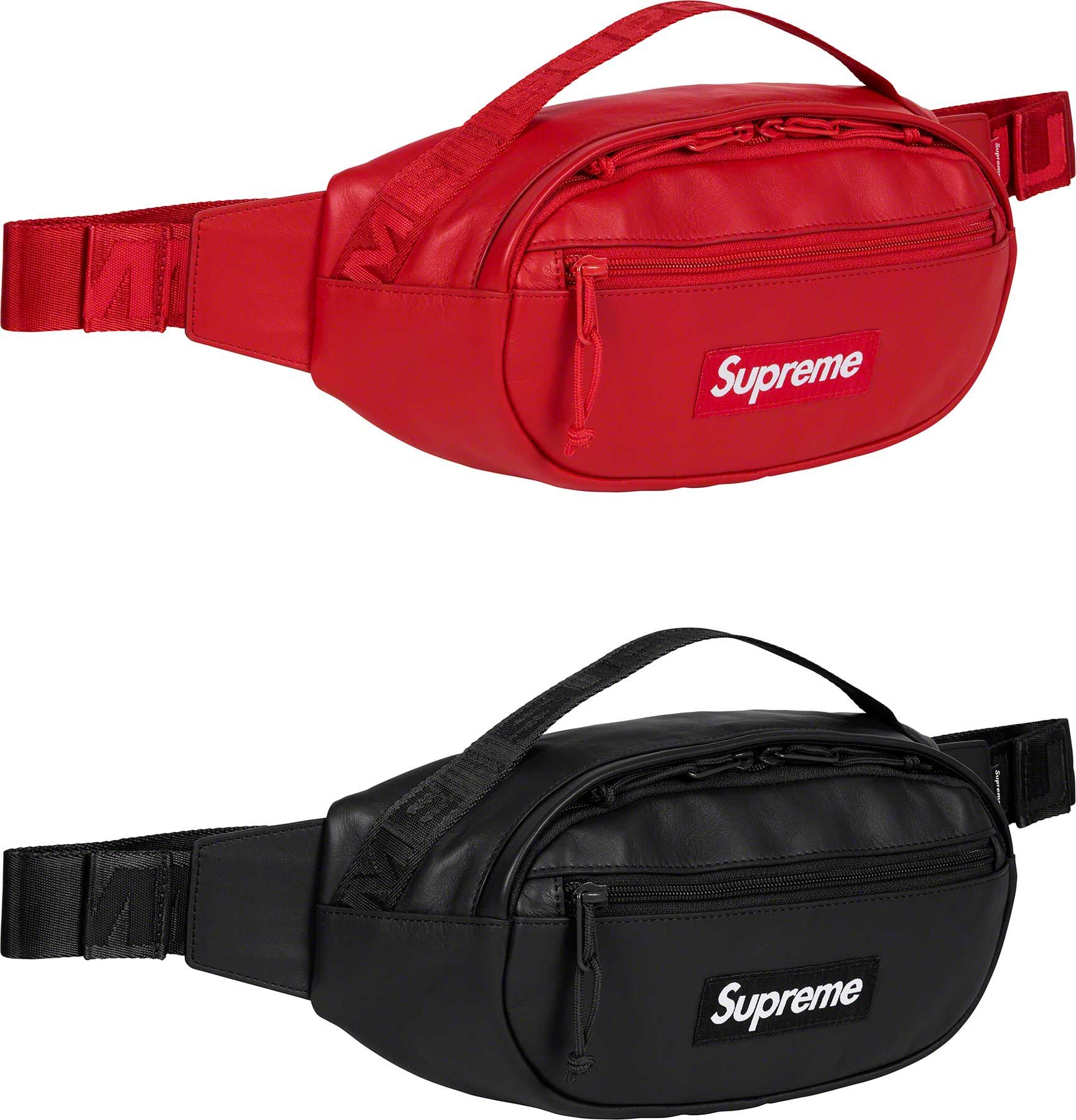 【送料込み】supreme leather waist bag