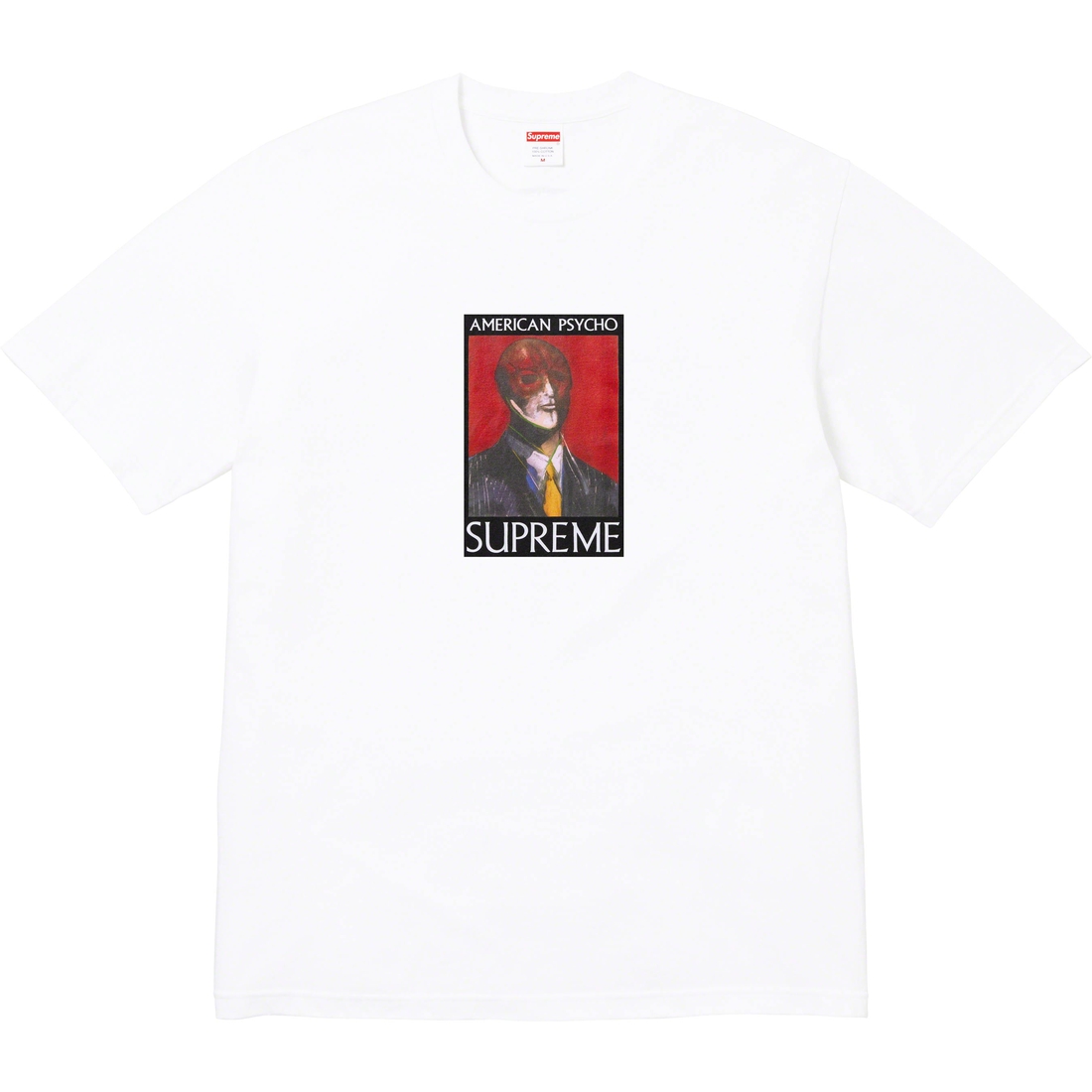 Details on American Psycho Tee White from fall winter
                                                    2023 (Price is $48)