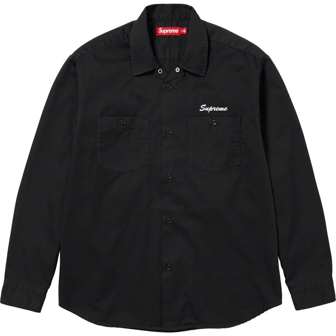 Details on American Psycho Work Shirt Black from fall winter
                                                    2023 (Price is $148)