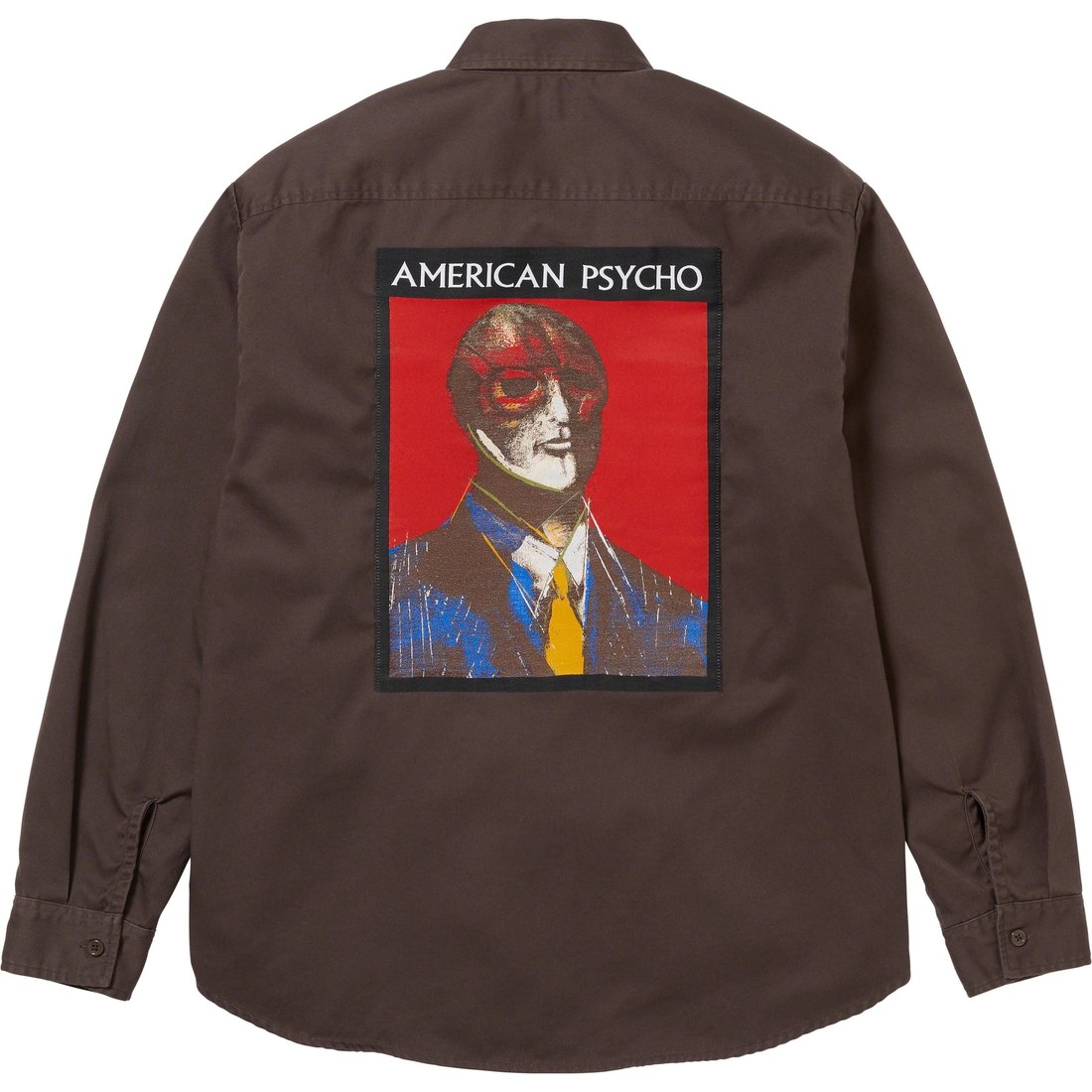 Details on American Psycho Work Shirt Brown from fall winter
                                                    2023 (Price is $148)