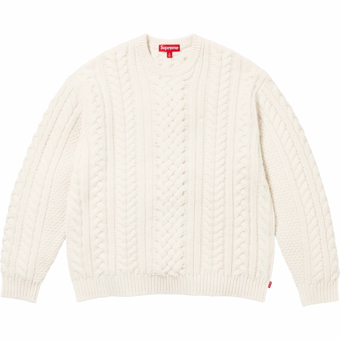 Details on Appliqué Cable Knit Sweater Ivory from fall winter
                                                    2023 (Price is $198)
