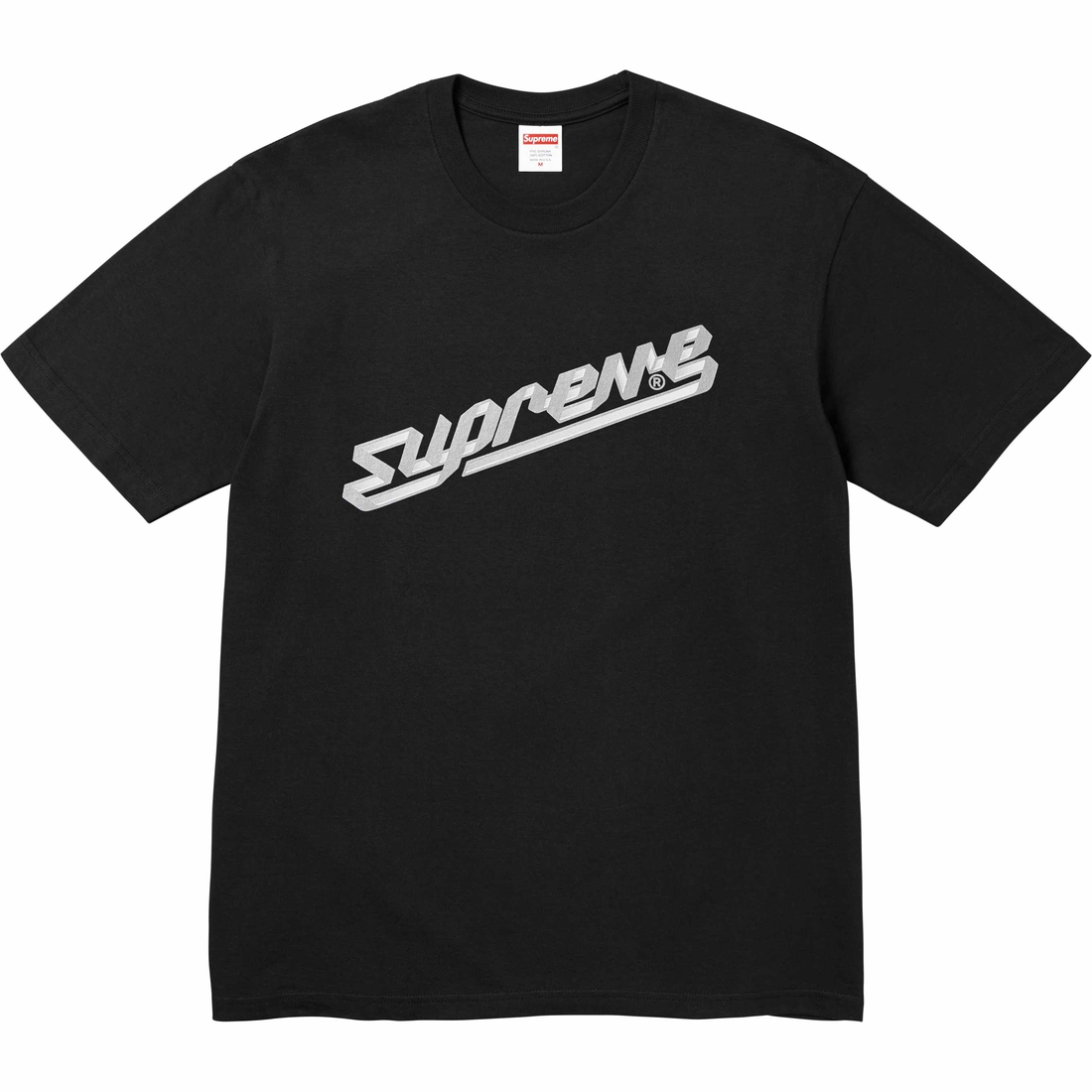 Details on Banner Tee Black from fall winter
                                                    2023 (Price is $40)