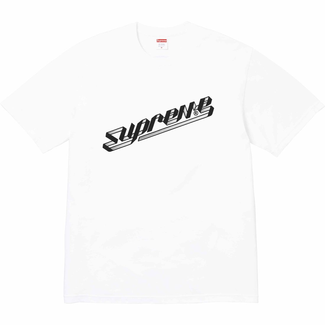Details on Banner Tee White from fall winter
                                                    2023 (Price is $40)