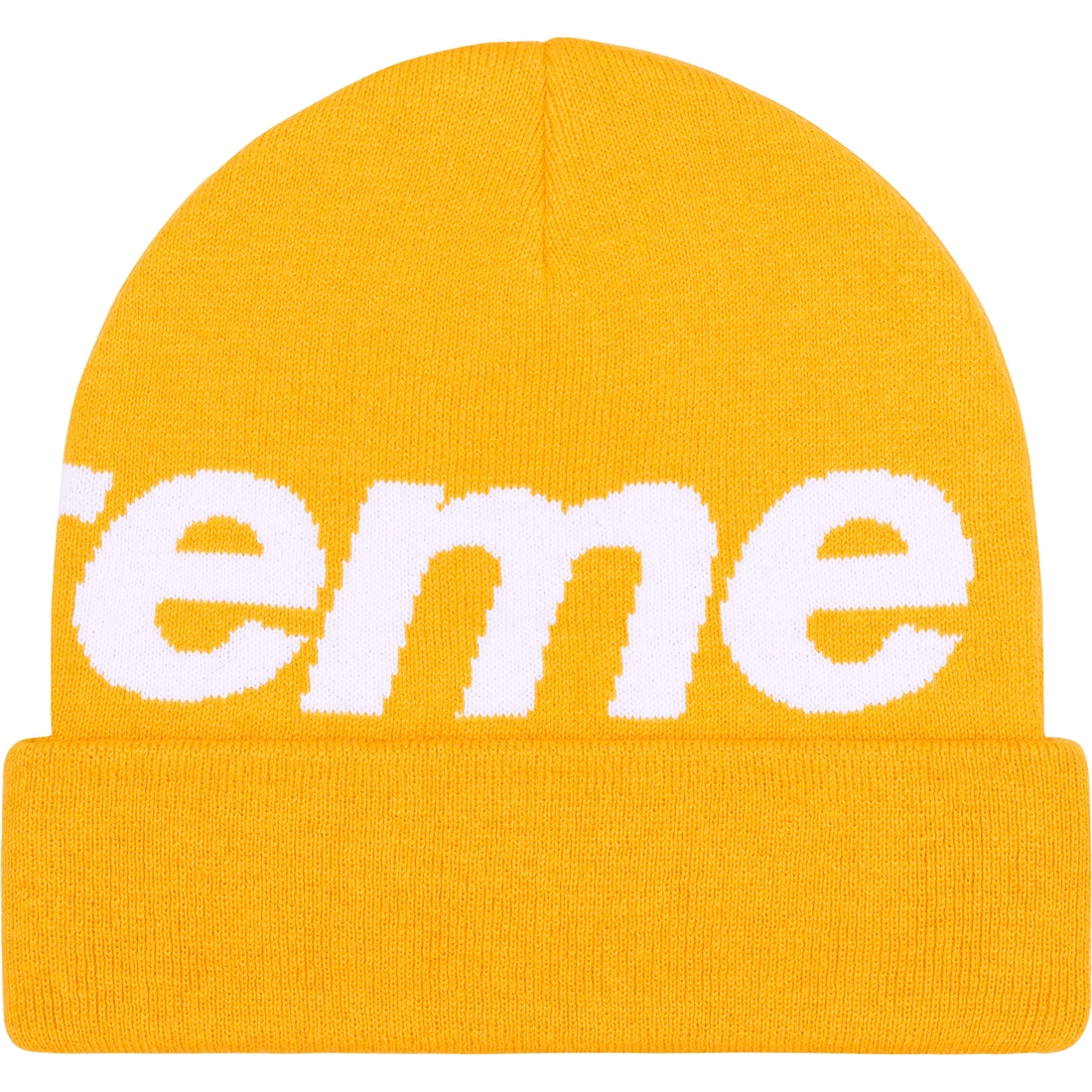 Details on Big Logo Beanie Gold from fall winter
                                                    2023 (Price is $44)