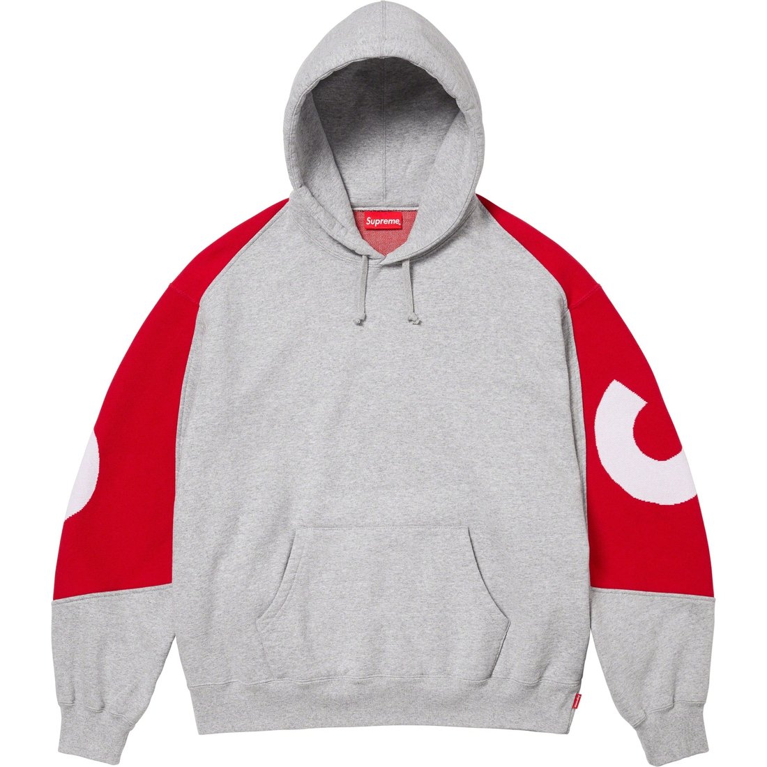 Details on Big Logo Jacquard Hooded Sweatshirt Heather Grey from fall winter
                                                    2023 (Price is $168)