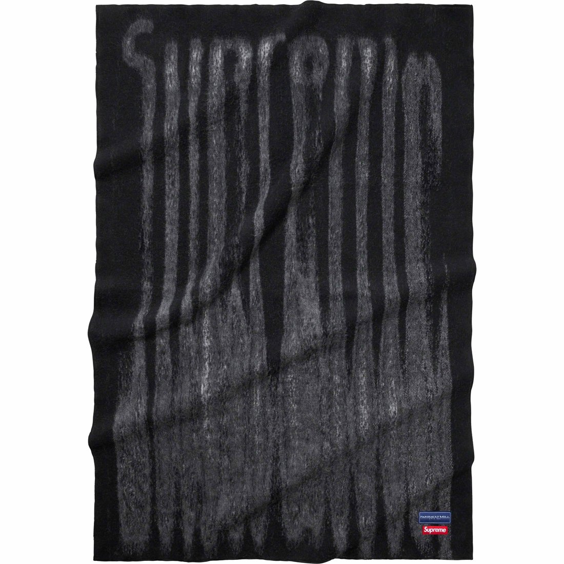 Details on Blurred Logo Blanket Black from fall winter
                                                    2023 (Price is $368)