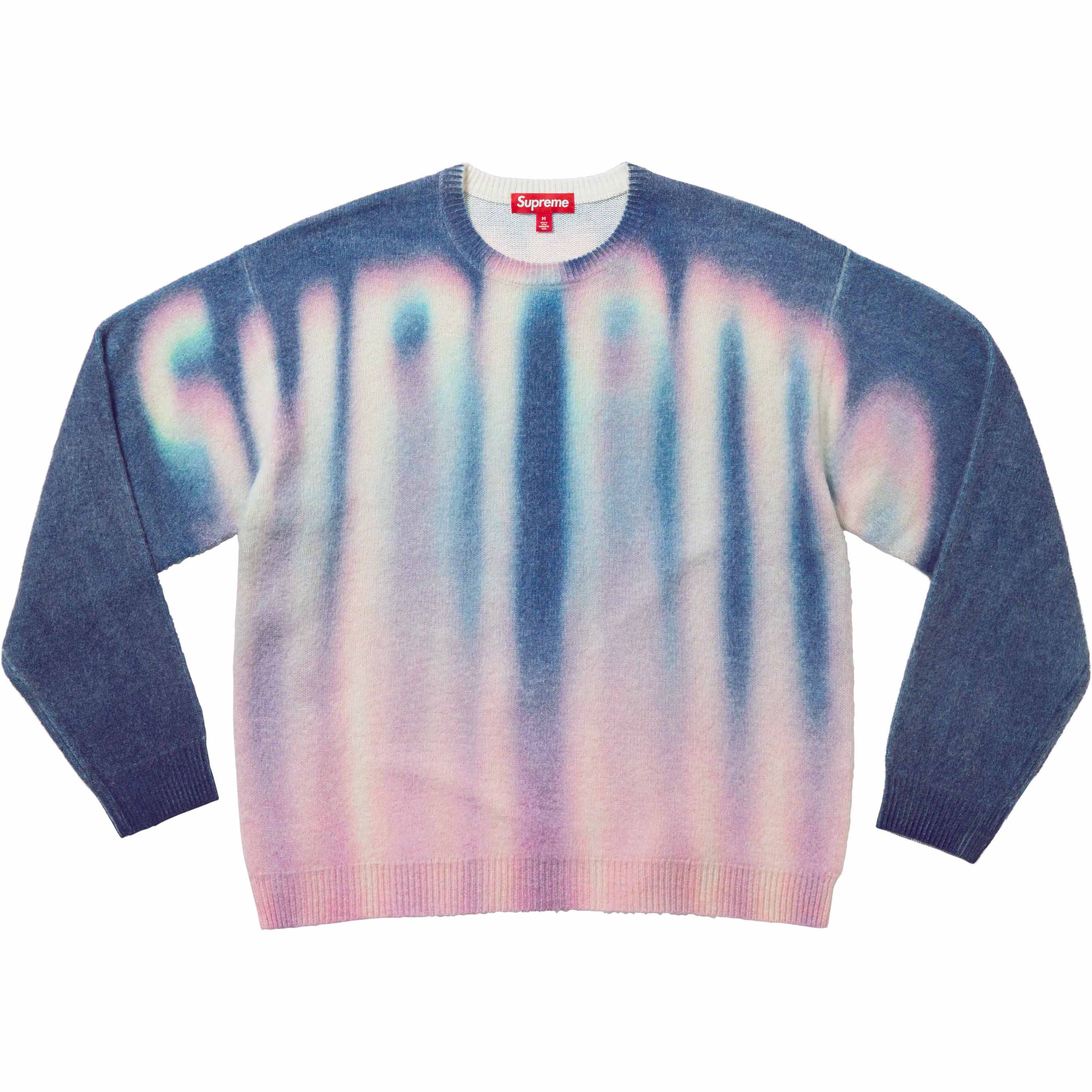 ステューシーシュプリームsupSupreme Blurred logo sweater blue
