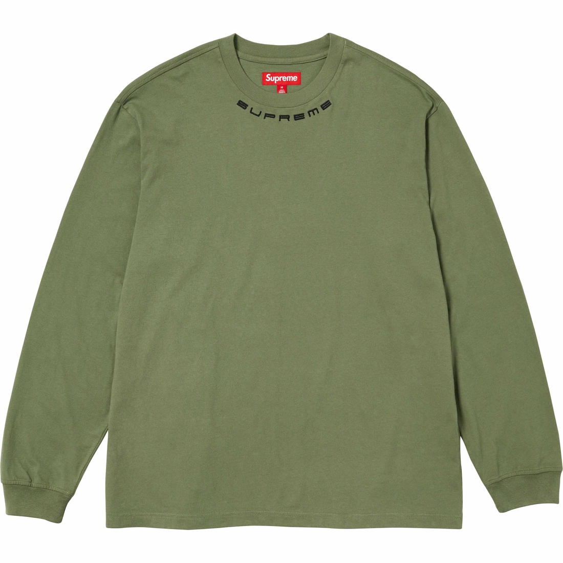 Details on Collar Logo L S Top Olive from fall winter
                                                    2023 (Price is $88)