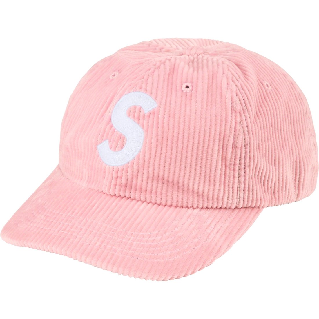 Details on Corduroy S Logo 6-Panel Light Pink from fall winter
                                                    2023 (Price is $58)