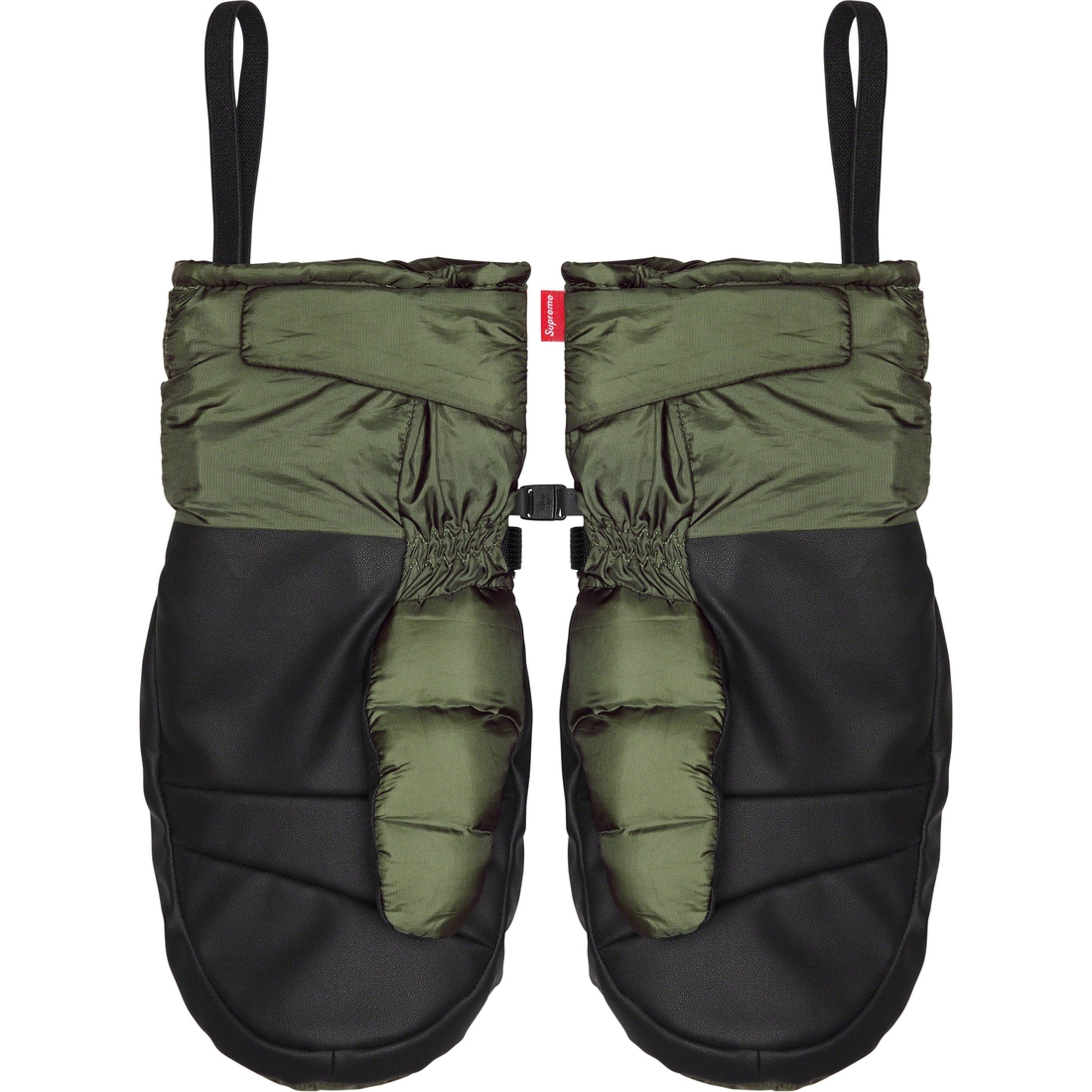 Details on Featherweight Down Mittens Olive from fall winter
                                                    2023 (Price is $88)
