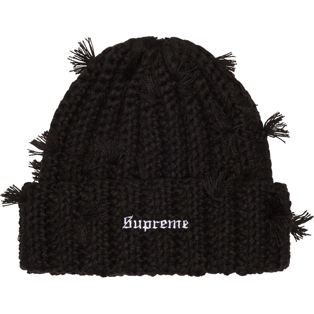 Details on Hand Tied Beanie Black from fall winter
                                                    2023 (Price is $54)