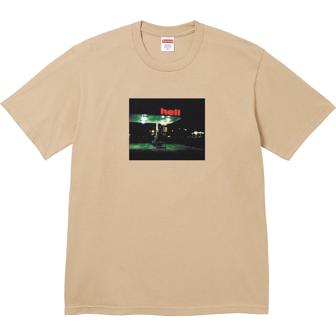 Details on Hell Tee Khaki from fall winter
                                                    2023 (Price is $48)