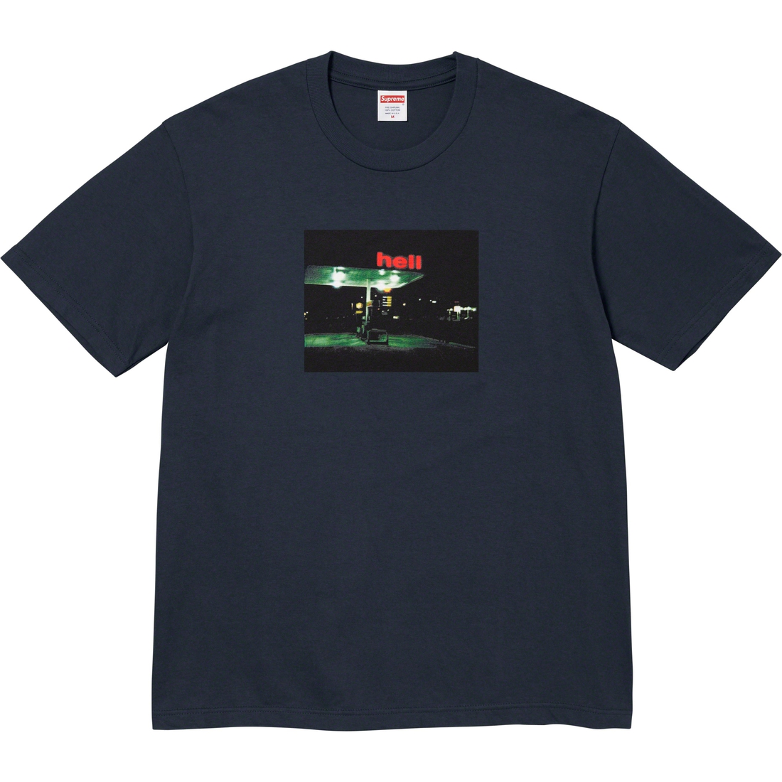 Details on Hell Tee Navy from fall winter
                                                    2023 (Price is $48)