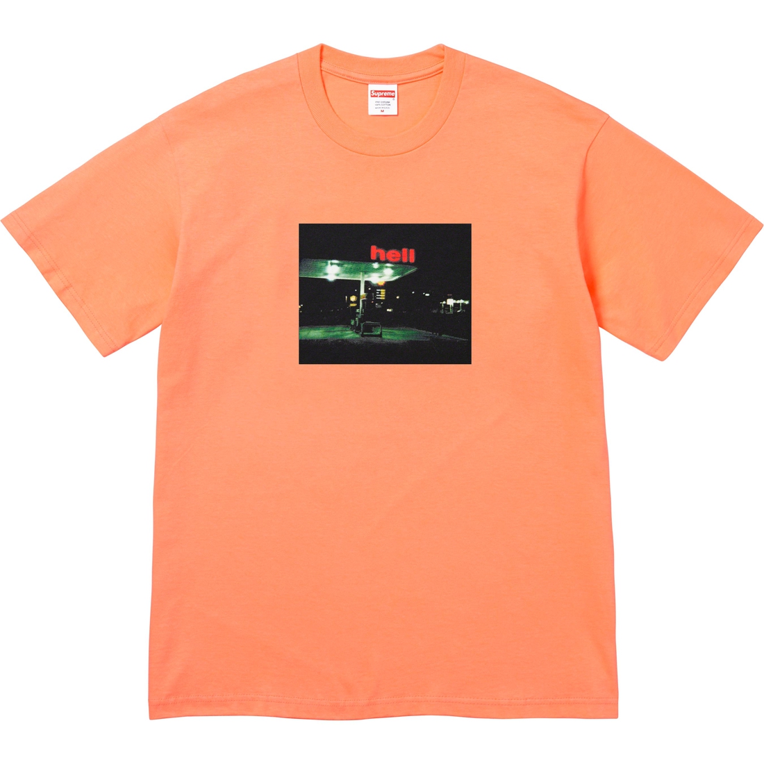 Details on Hell Tee Peach from fall winter
                                                    2023 (Price is $48)