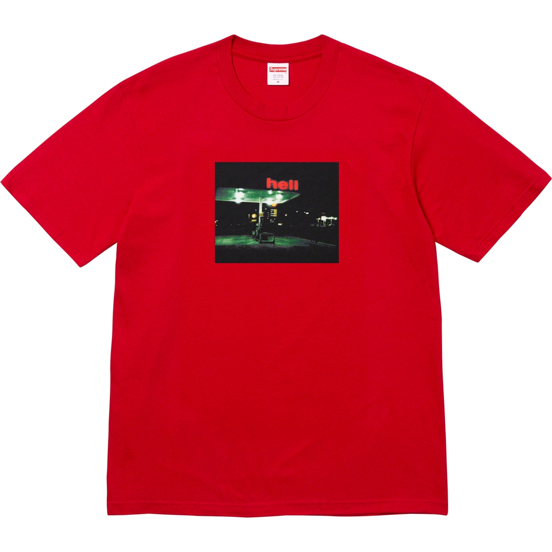 Details on Hell Tee Red from fall winter
                                                    2023 (Price is $48)