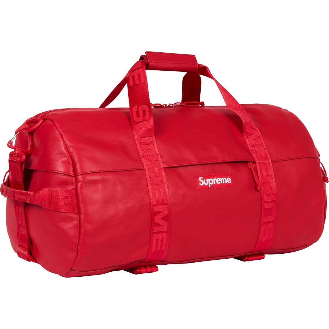 Details on Leather Duffle Bag Red from fall winter
                                                    2023 (Price is $328)