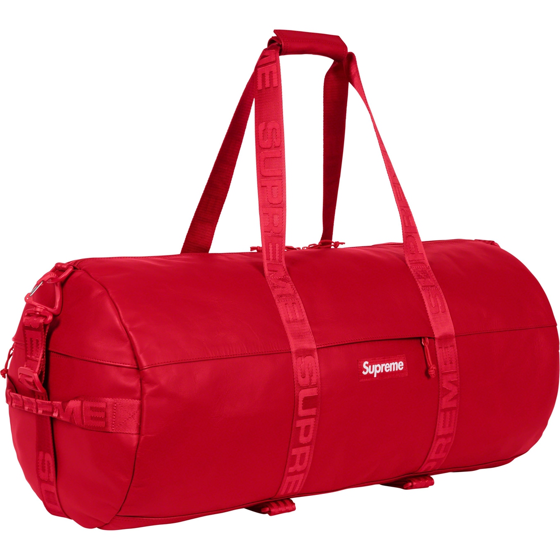 Details on Leather Large Duffle Bag Red from fall winter
                                                    2023 (Price is $498)