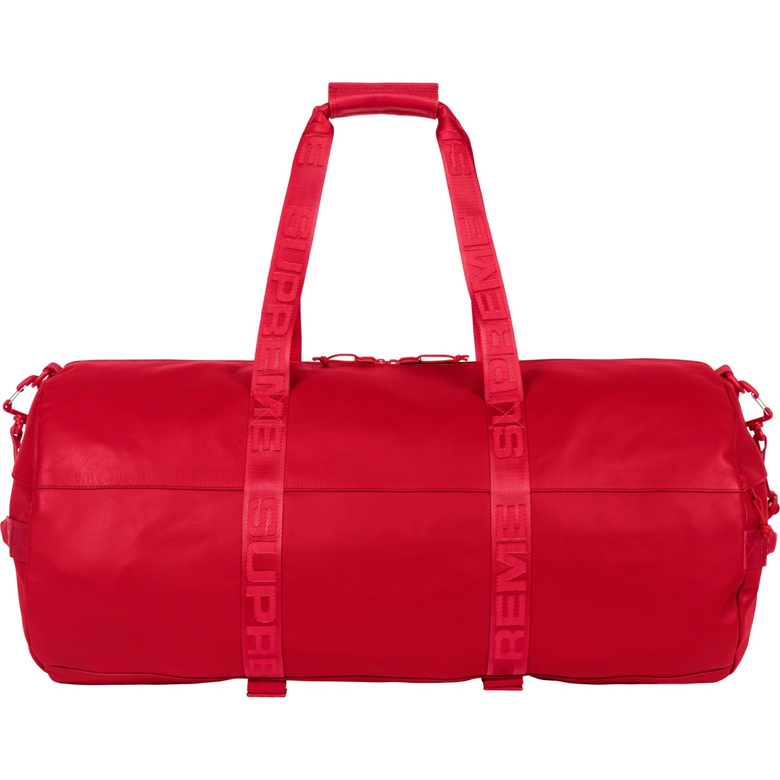 Details on Leather Large Duffle Bag Red from fall winter
                                                    2023 (Price is $498)