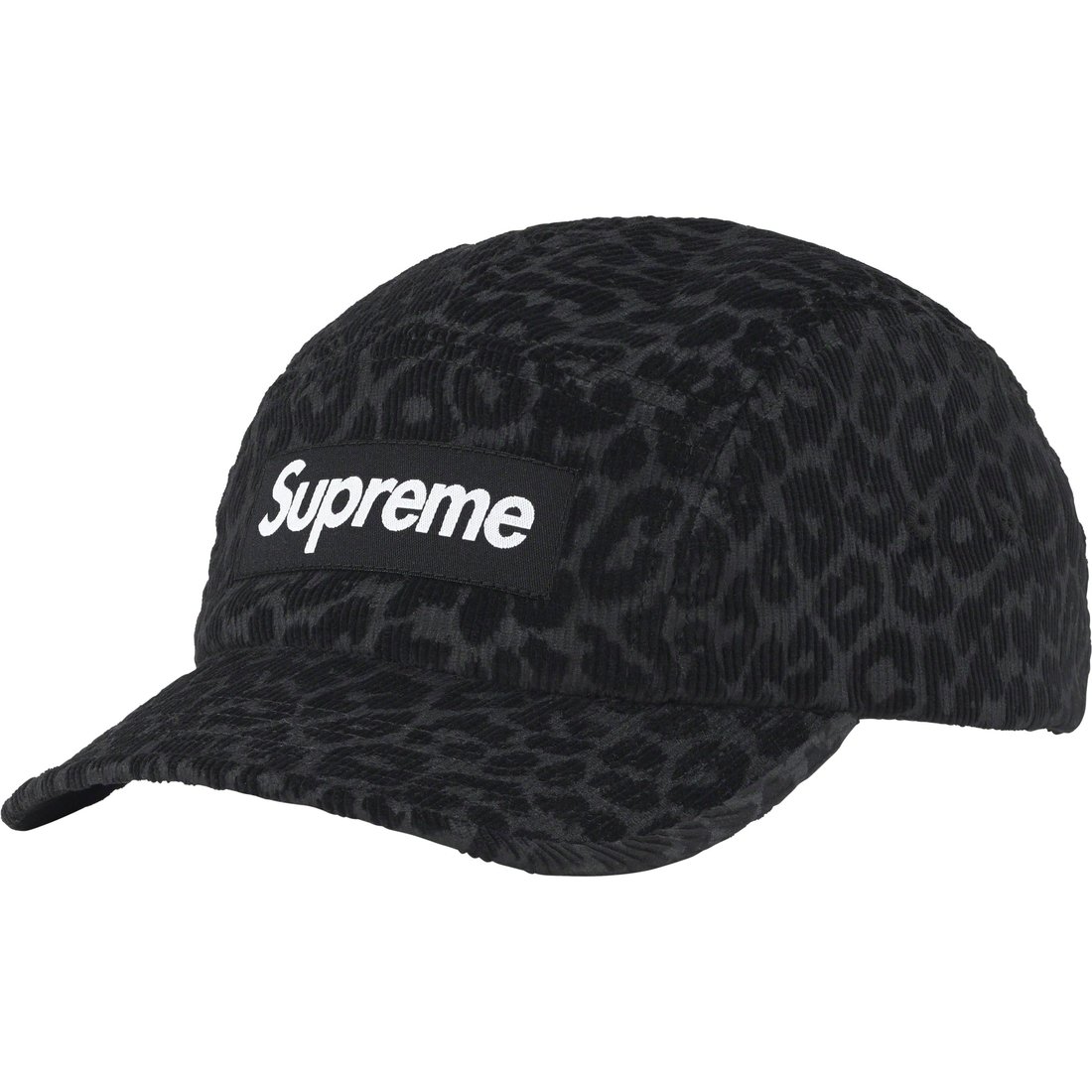 Details on Leopard Corduroy Camp Cap Black from fall winter
                                                    2023 (Price is $54)