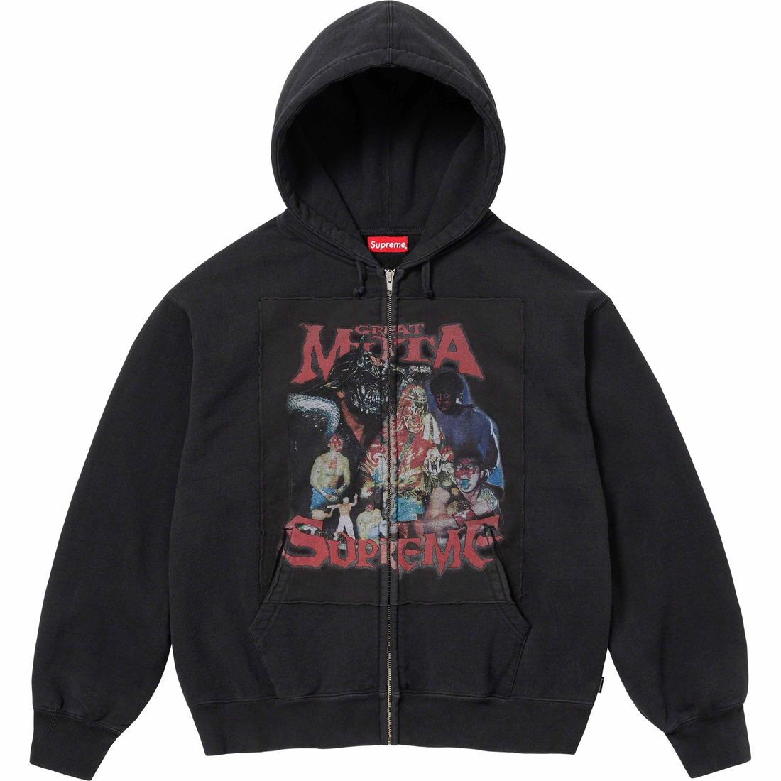 Details on Muta Zip Up Hooded Sweatshirt Black from fall winter
                                                    2023 (Price is $178)