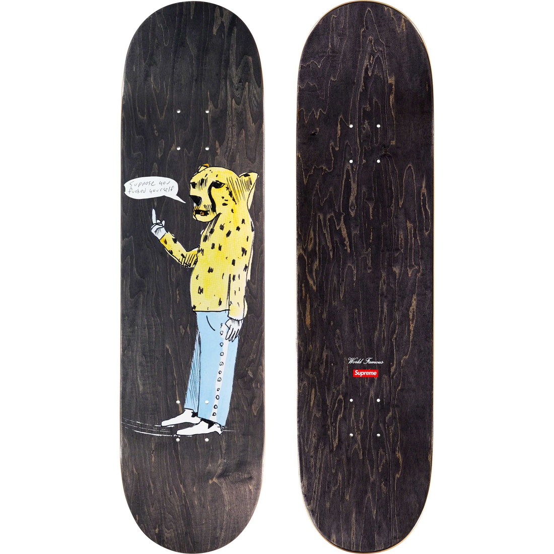 Details on Neil Blender Cheetah Skateboard Black - 8.25" x 32" from fall winter
                                                    2023 (Price is $60)