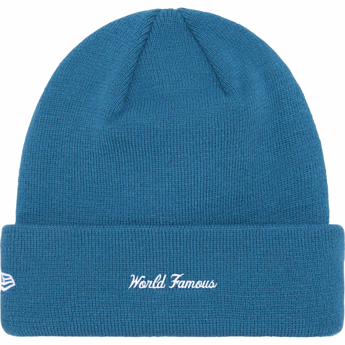 Details on New Era Box Logo Beanie Blue from fall winter
                                                    2023 (Price is $44)