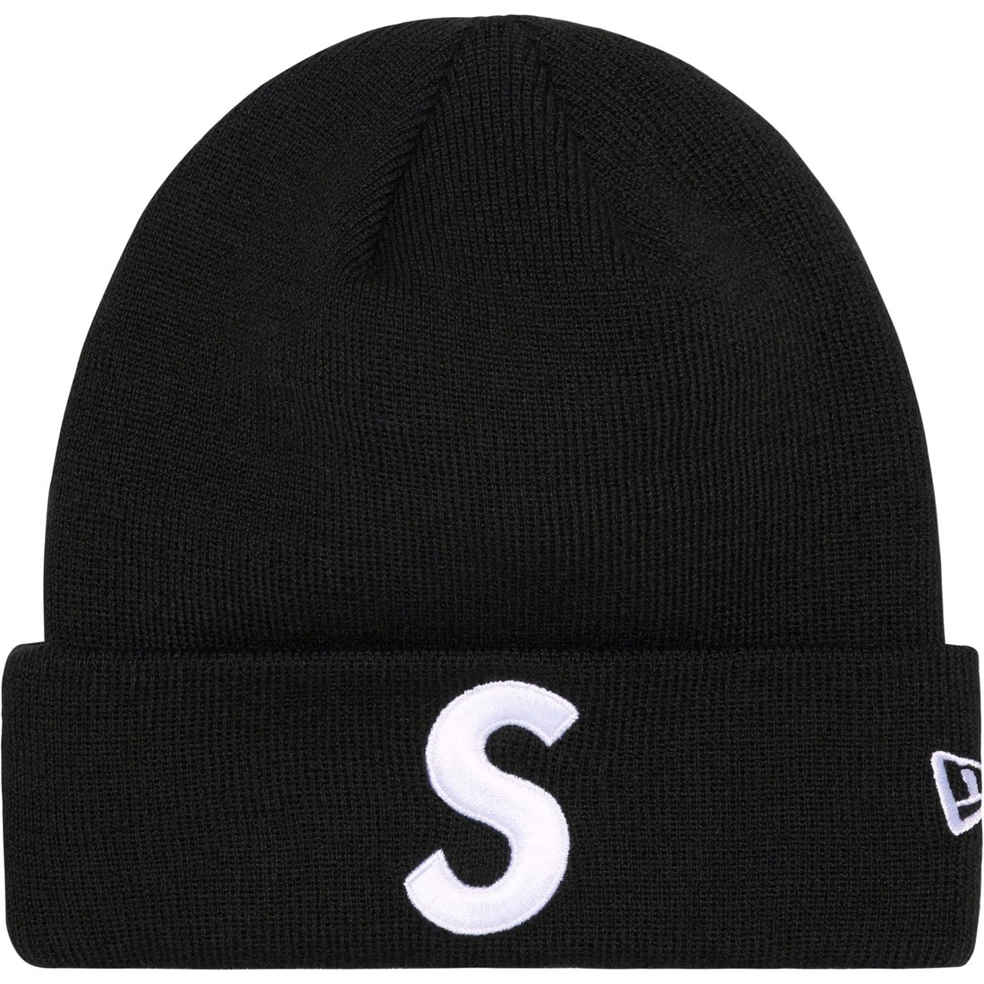 Details on New Era S Logo Beanie Black from fall winter
                                                    2023 (Price is $40)