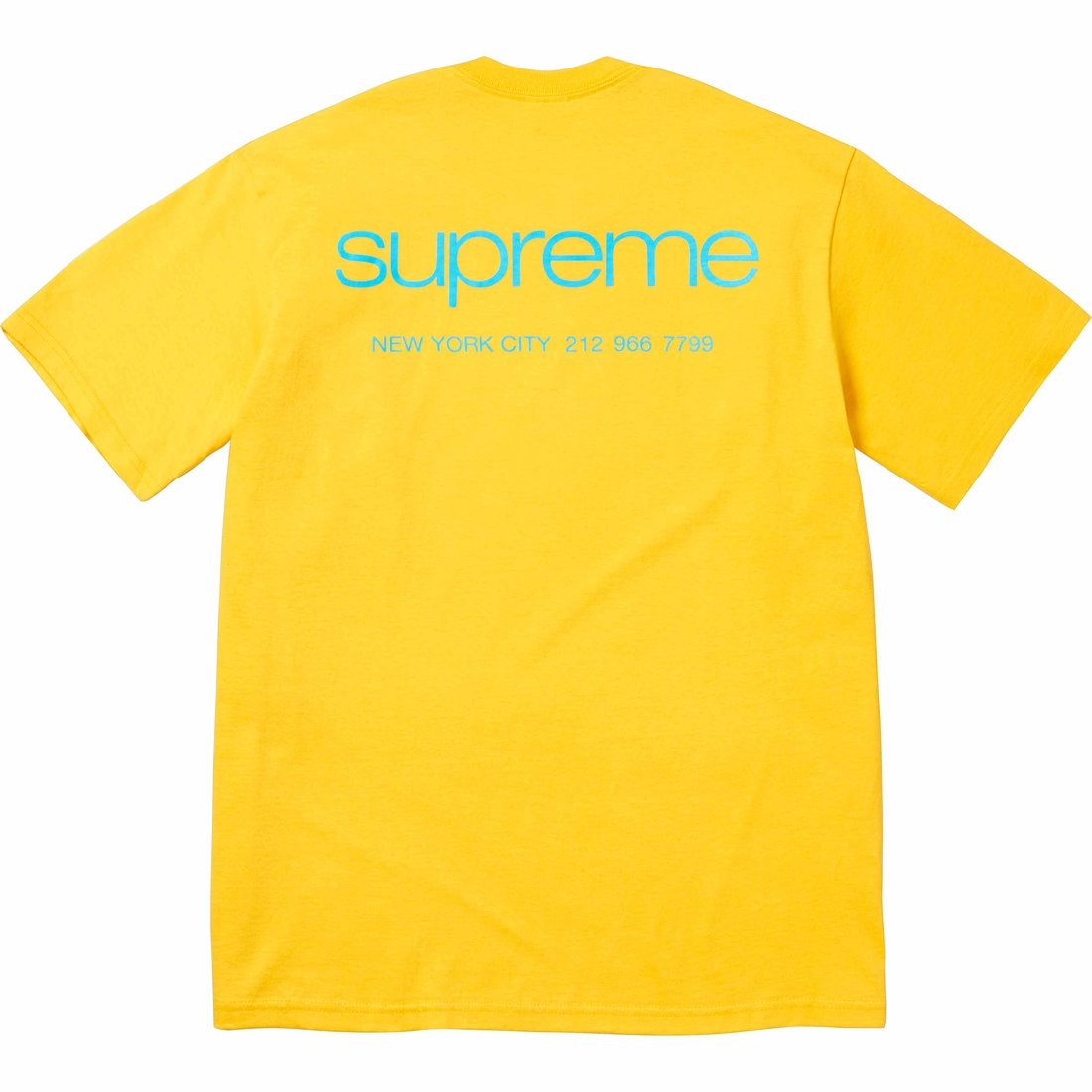 Details on NYC Tee Yellow from fall winter
                                                    2023 (Price is $40)