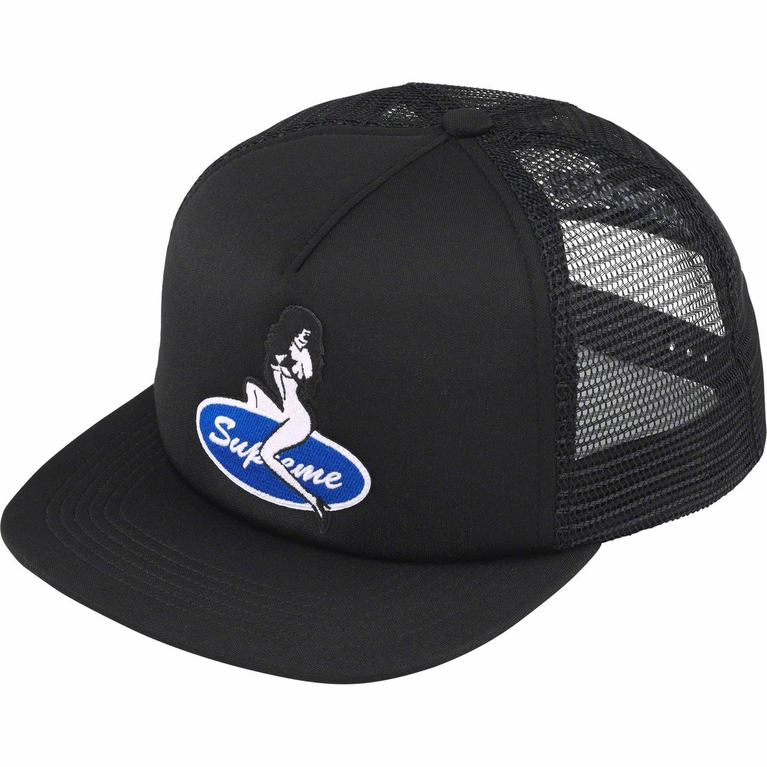 Details on Pin Up Mesh Back 5-Panel Black from fall winter
                                                    2023 (Price is $48)