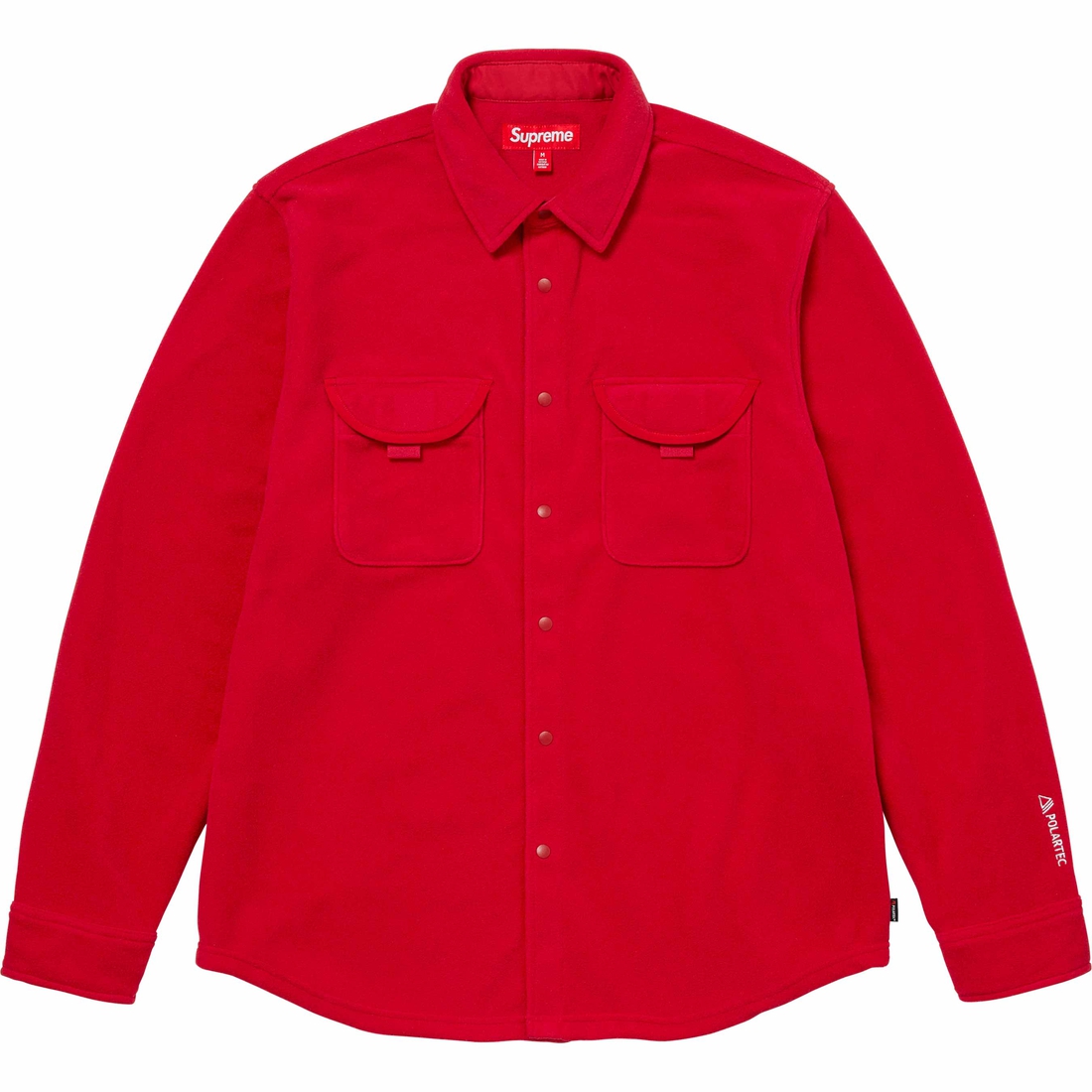 Details on Polartec Shirt Red from fall winter
                                                    2023 (Price is $138)