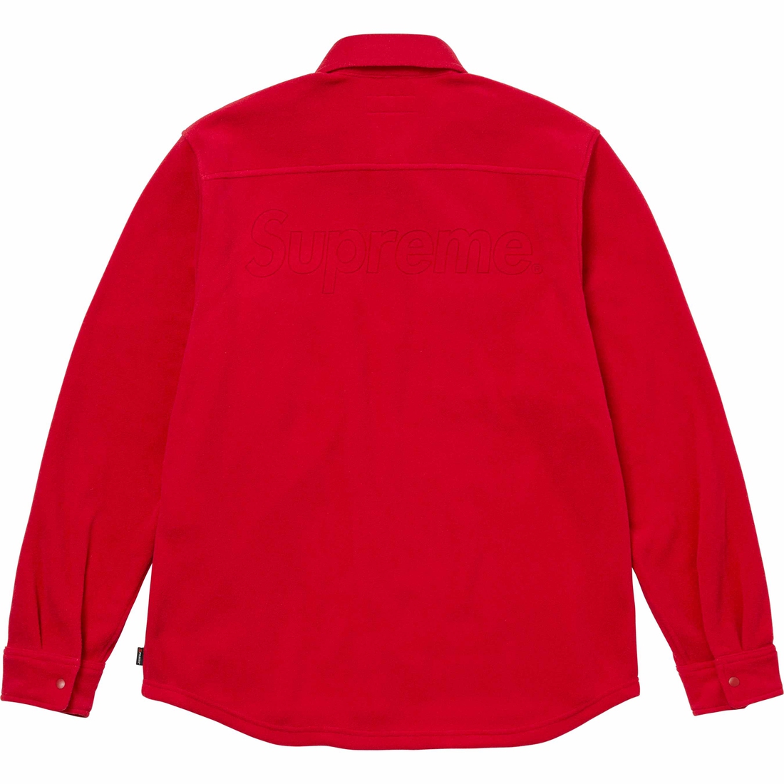 Details on Polartec Shirt Red from fall winter
                                                    2023 (Price is $138)