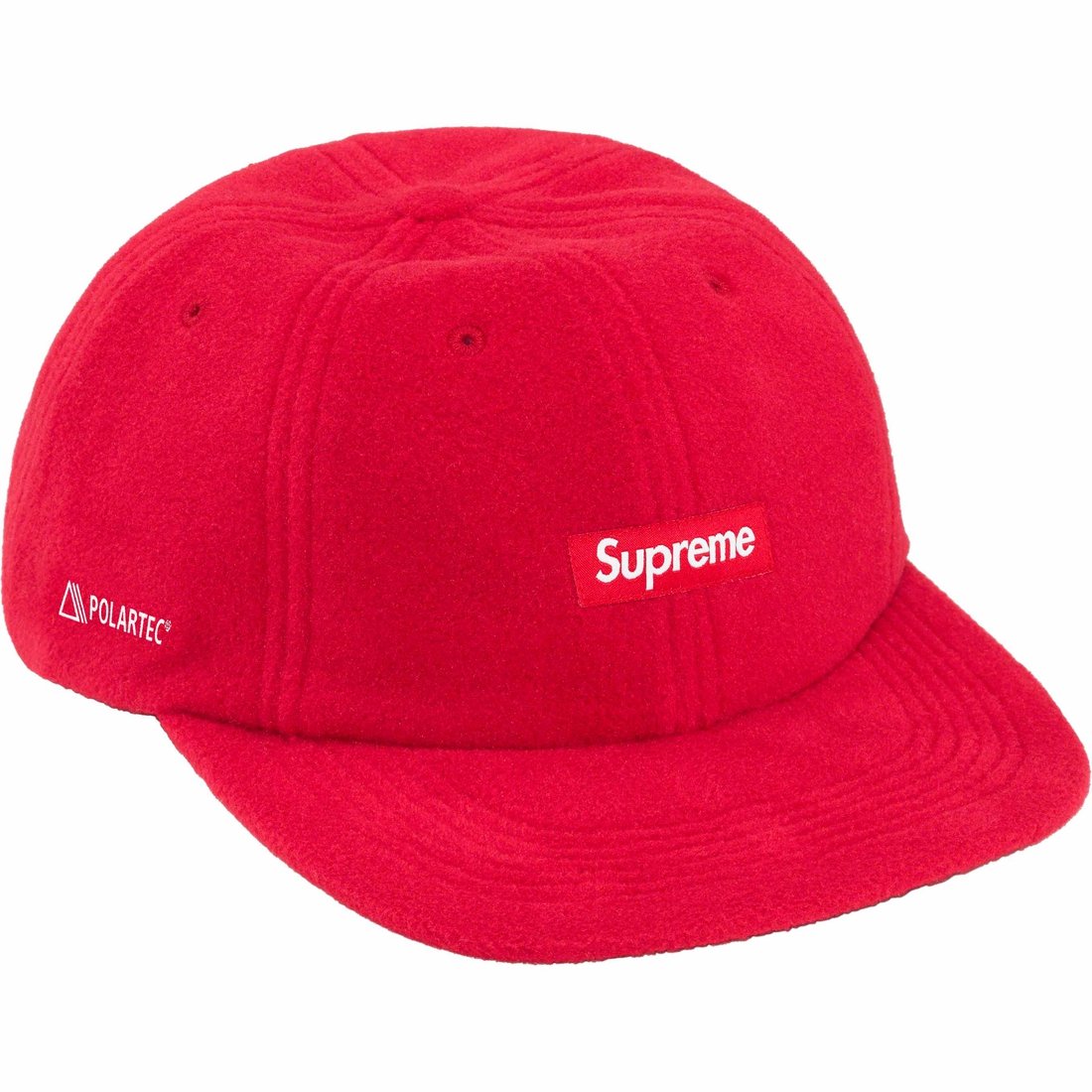 Details on Polartec Small Box 6-Panel Red from fall winter
                                                    2023 (Price is $48)