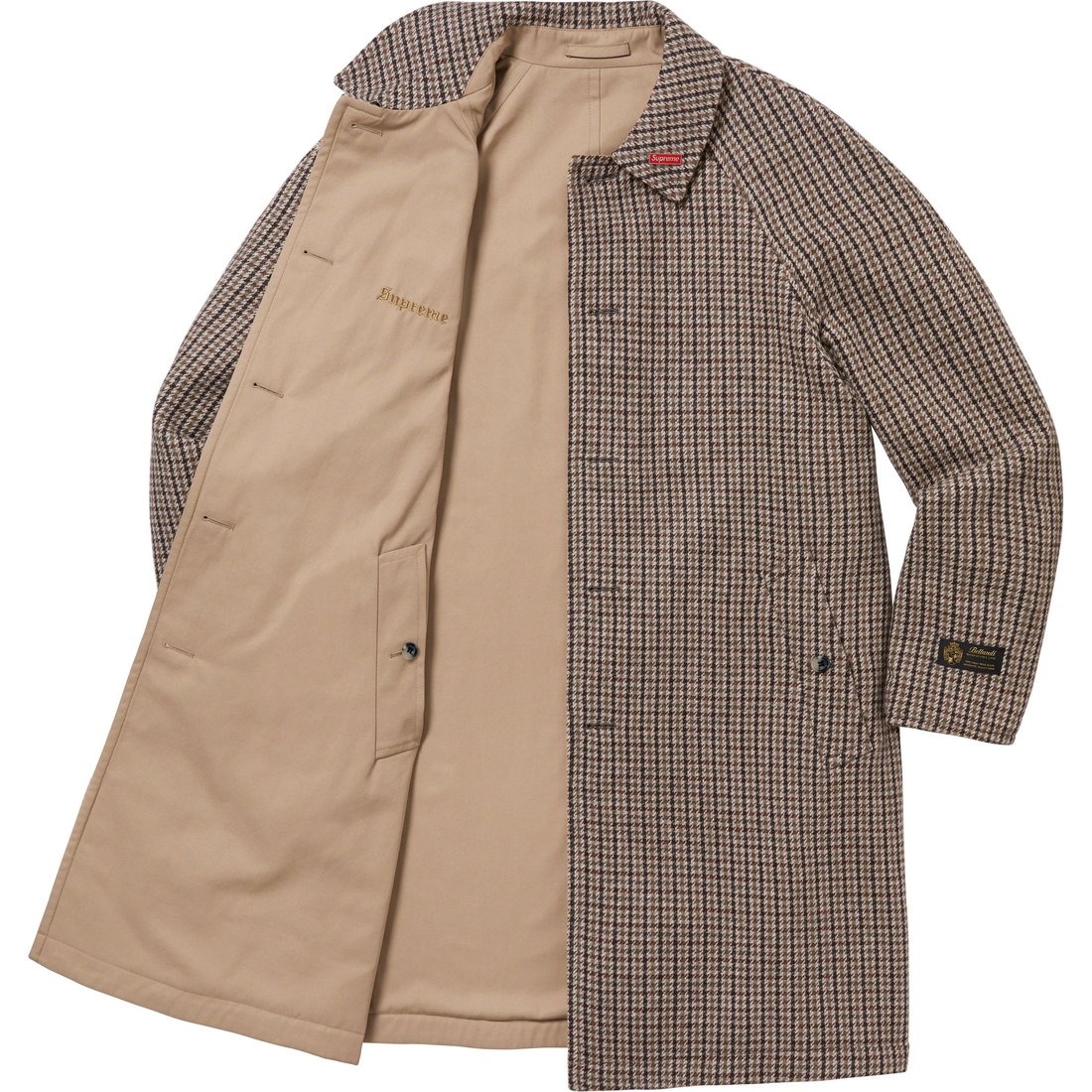 Details on Reversible Houndstooth Overcoat Tan from fall winter
                                                    2023 (Price is $798)