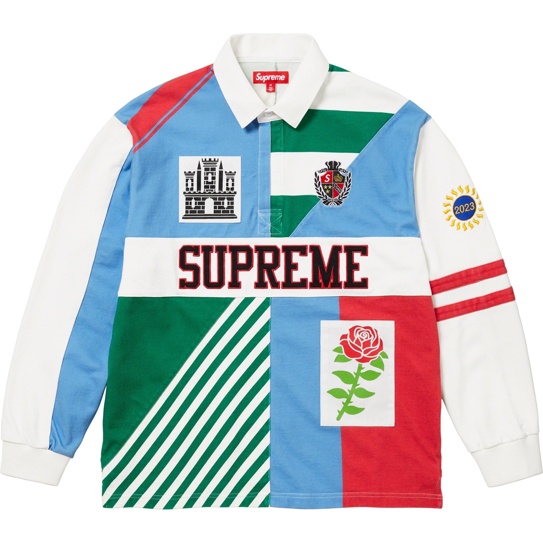 Details on Rose Rugby White from fall winter
                                                    2023 (Price is $158)